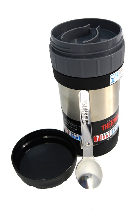 Thermosâ®-  Ss Food Jar Regular With Folding Spoon 470Ml image number 1