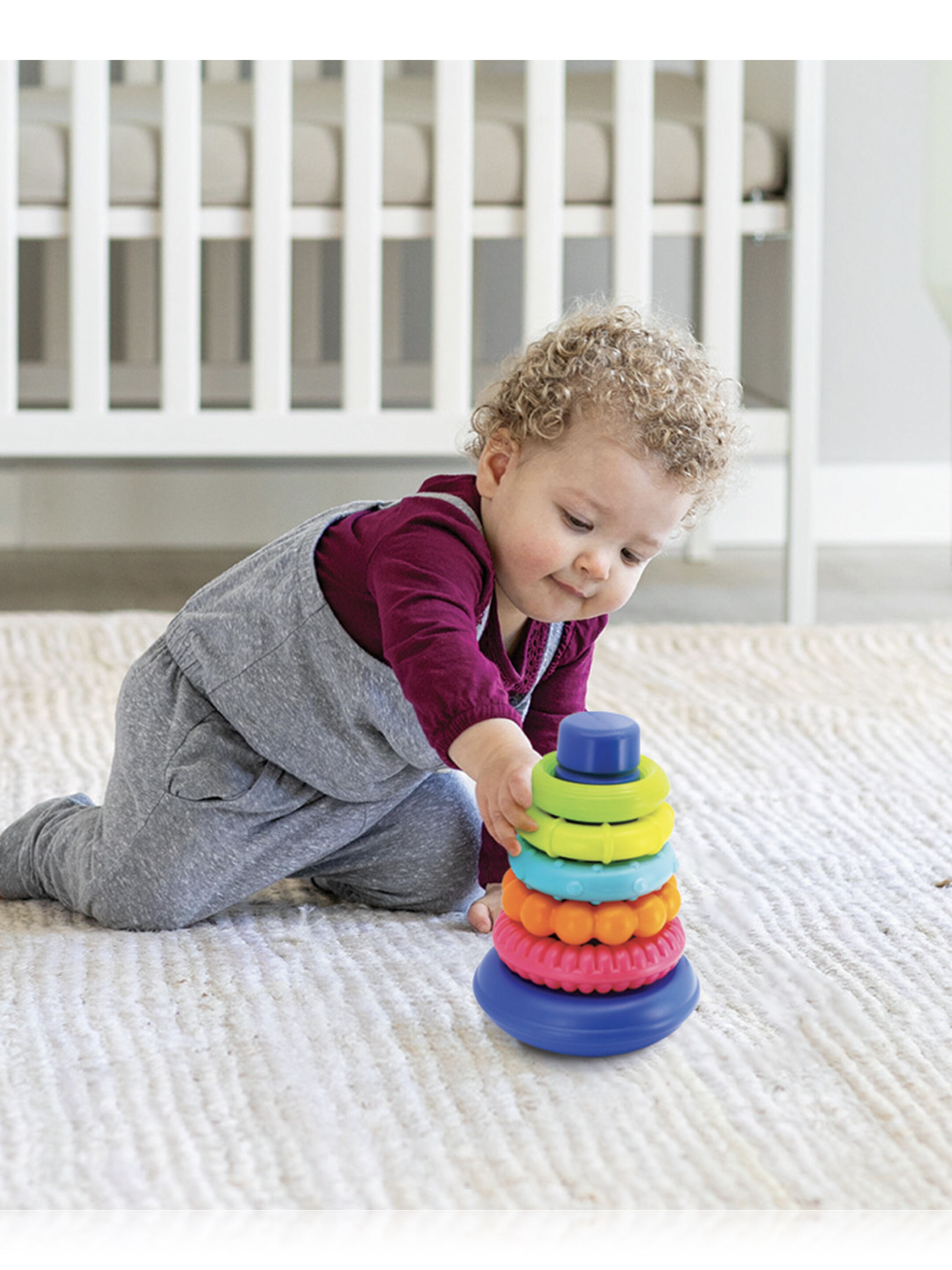 Infantino Rock 'N Stack Rings - Multicoloured image number 2