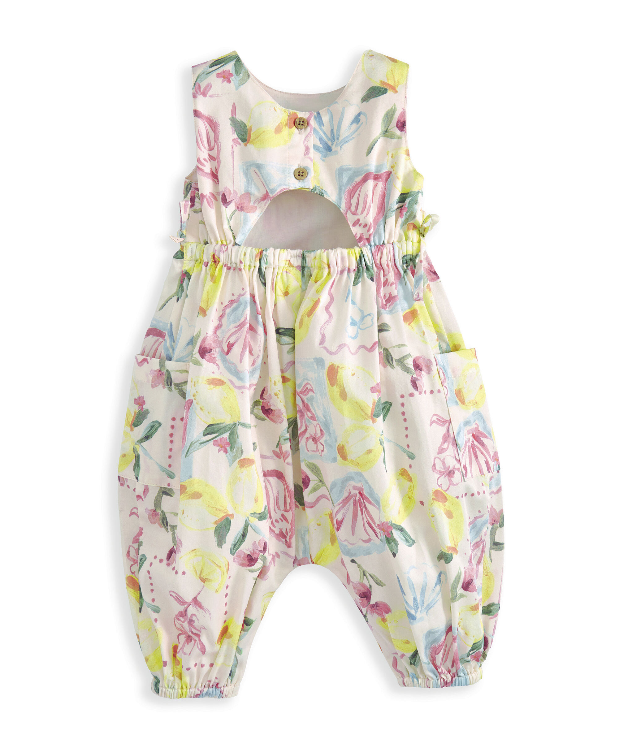 Floral Lemon Romper image number 3