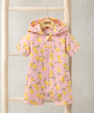 Lemon Print Towel Romper
