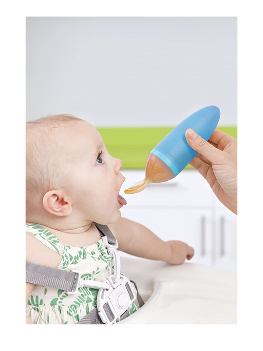 Boon Squirt Silicone Baby Food Dispensing Spoon,Blue image number 4