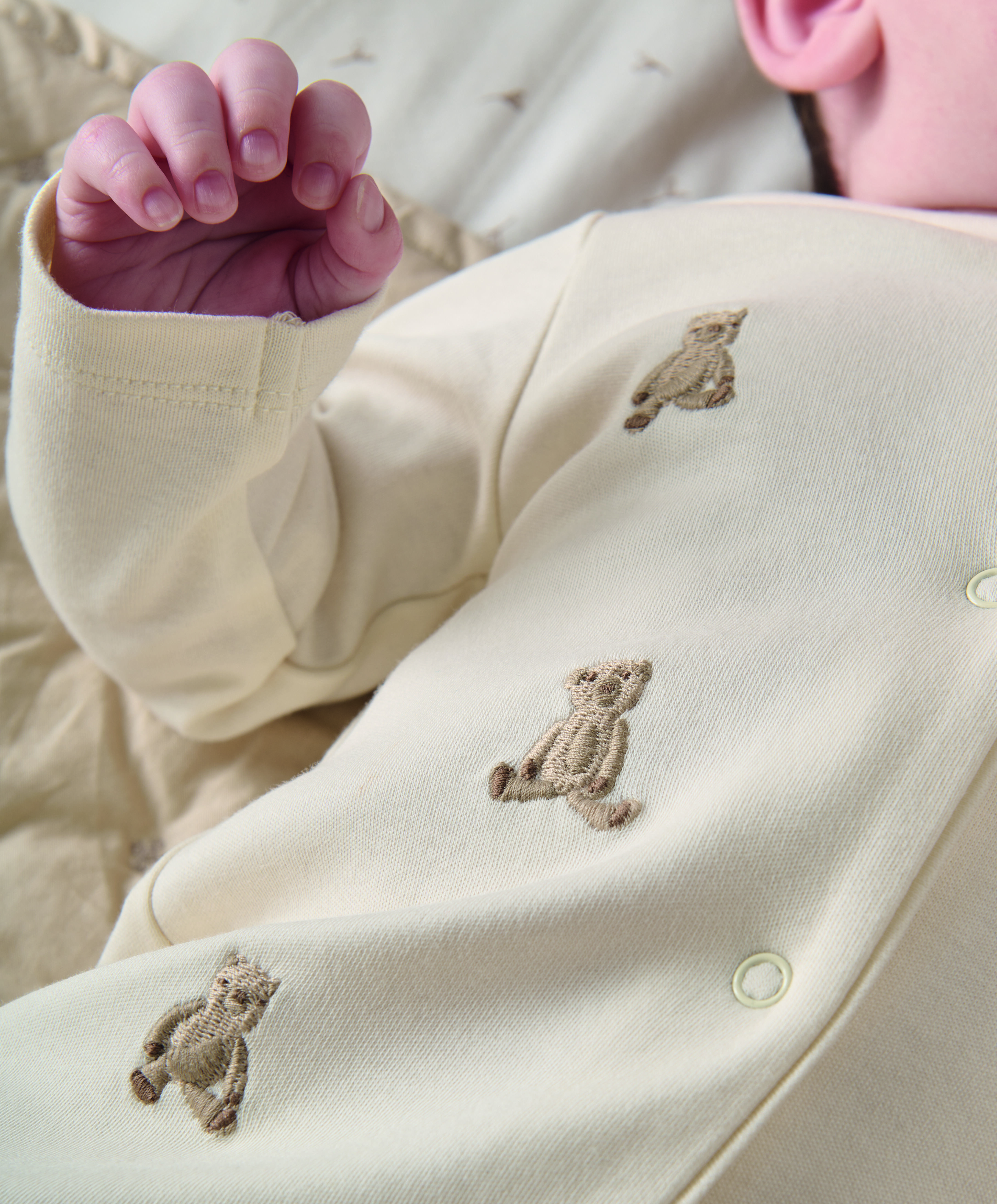 Embroidered Teddy Bear Romper image number 4