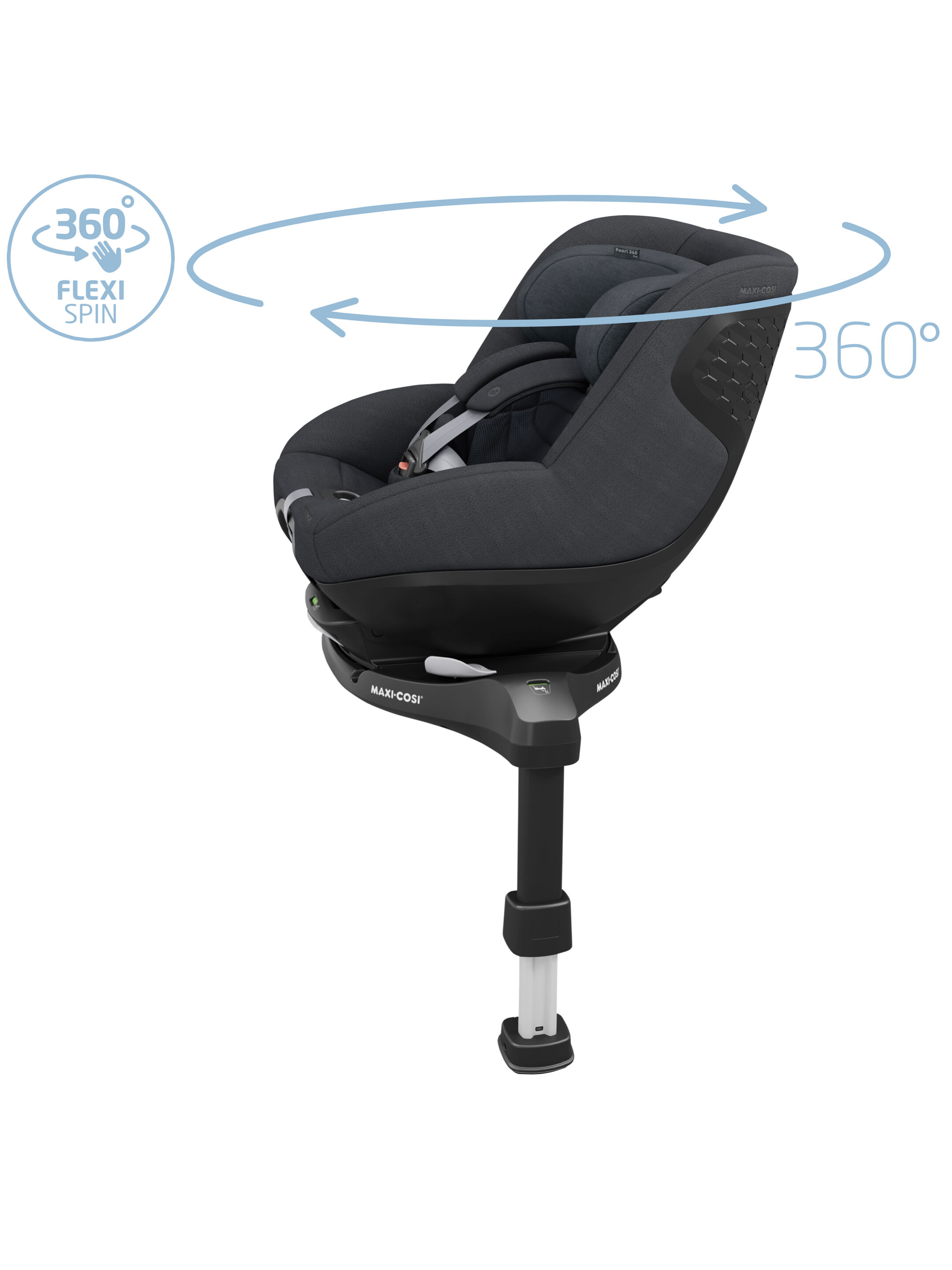 Maxi Cosi Pearl 360 Pro Car Seat - Graphite and FamilyFix 360 Pro Base image number 5