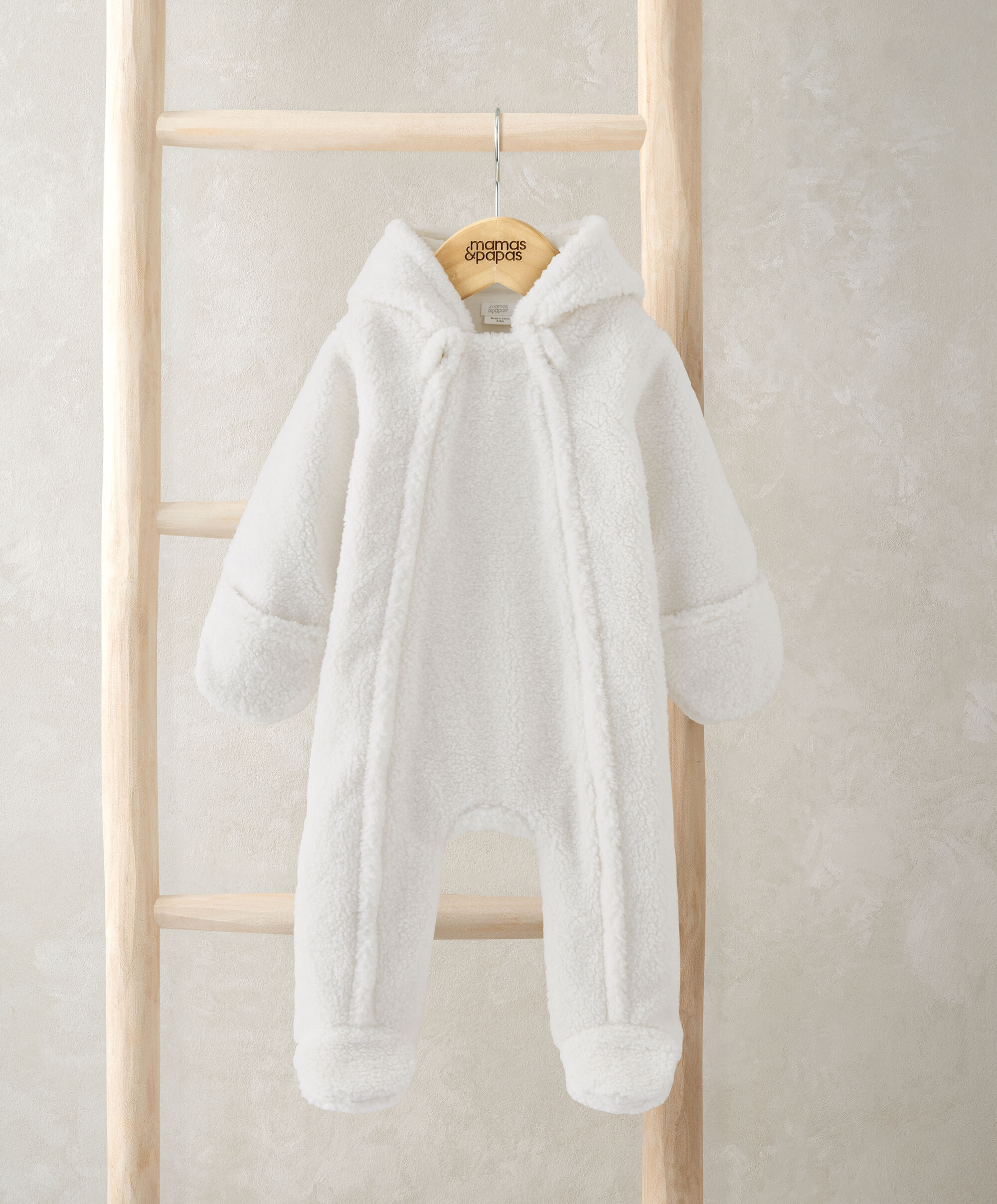 Cream Borg Pramsuit image number 1