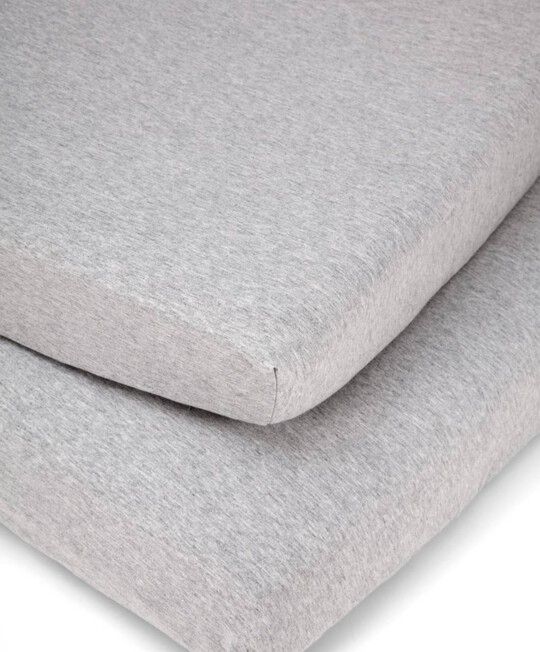 Moses Fitted Sheets (Pack of 2) - Grey Marl image number 1