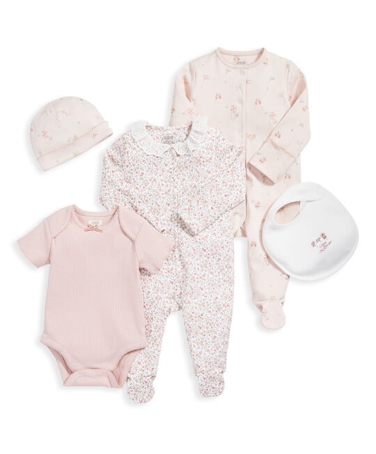 Newborn Clothing Set (5 Piece) Floral - Main Image