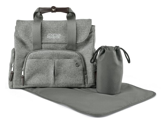 Bowling Style Changing Bag - Woven Grey image number 4