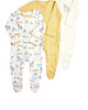 Pack of 3 Zoo Sleepsuits image number 1