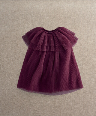 Pleated Cape Dress