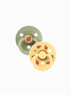 Mamas & Papas BIBS Pacifier Studio Colour Ladybug Latex Size 2