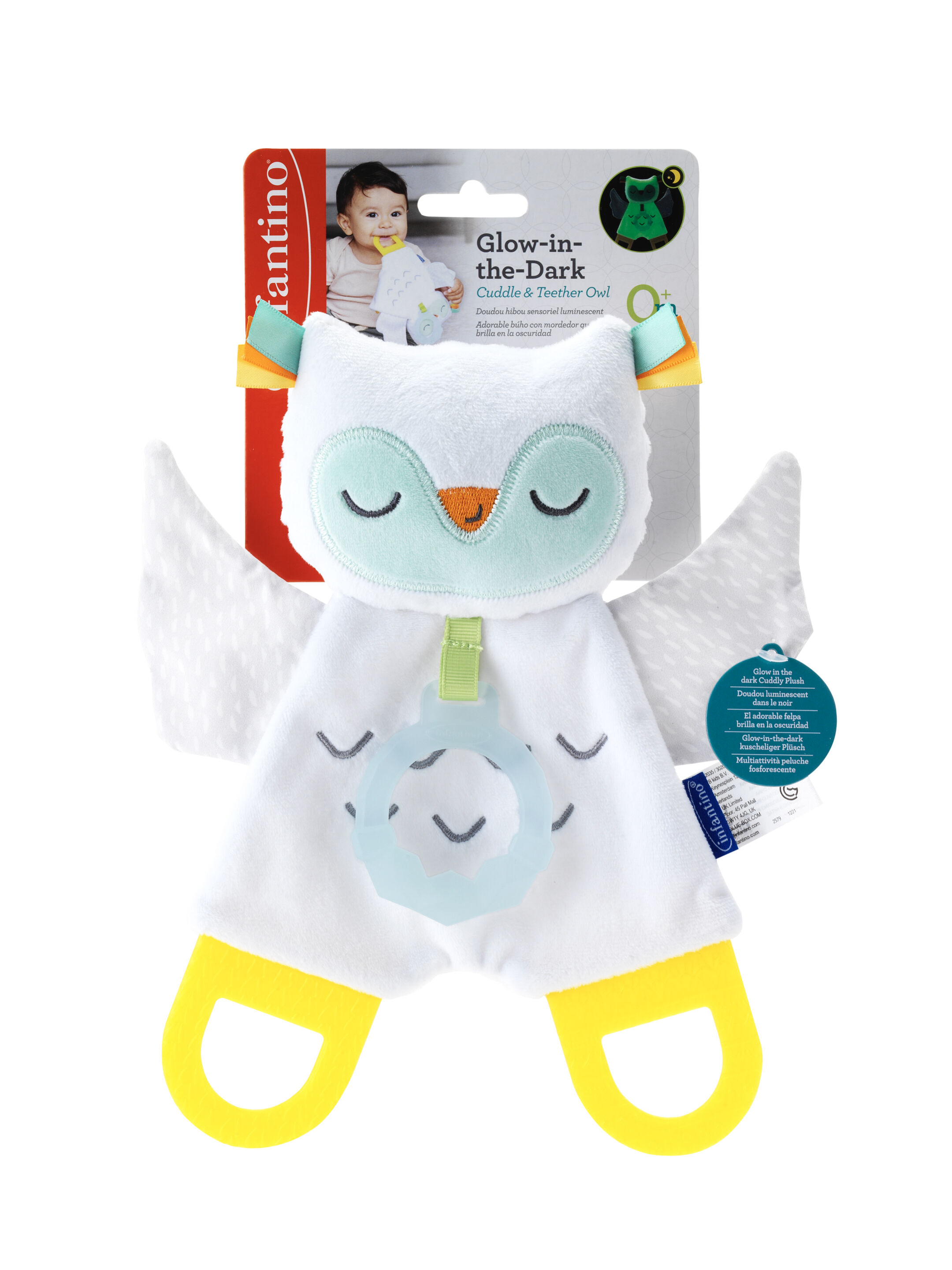 Infantino Glow-In-The-Dark Cuddle &amp; Teether Owl