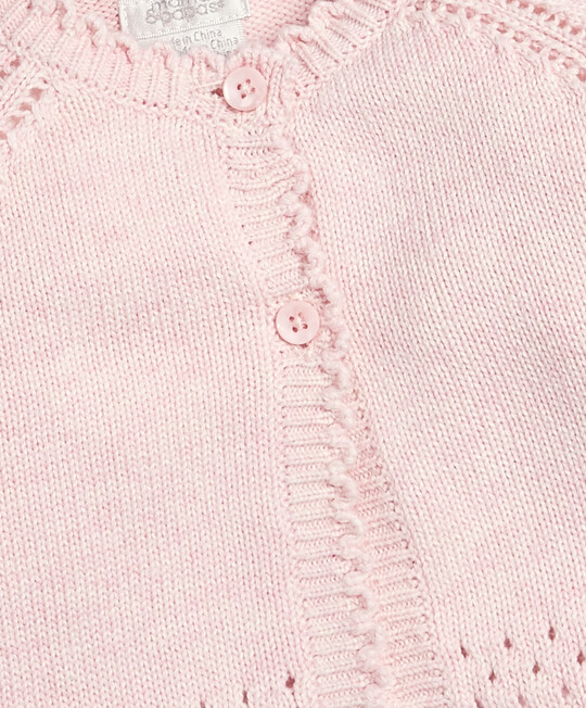 Pink Knit Cardigan image number 3