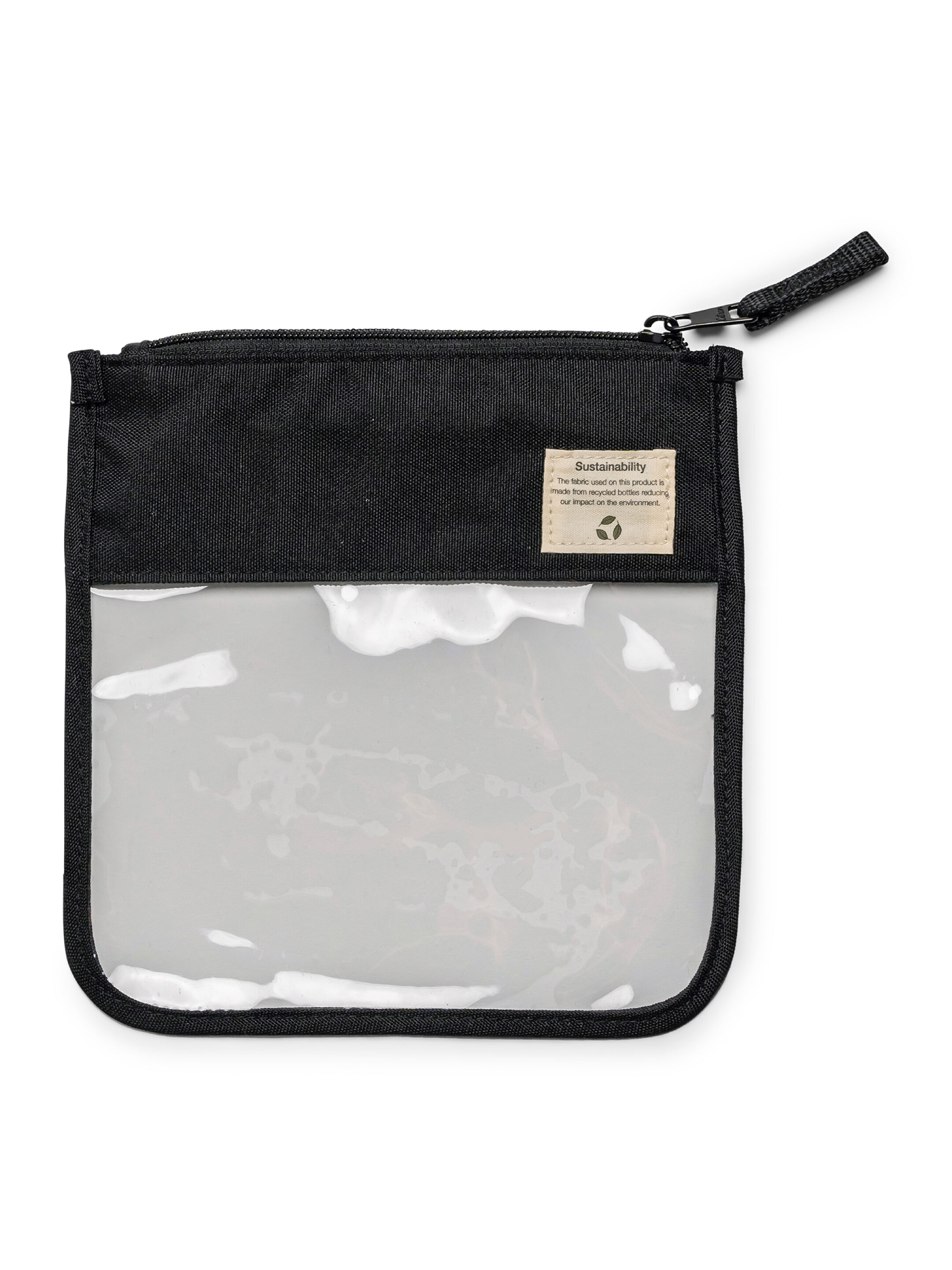 Clear Zipper Pouch Small - Black image number 4