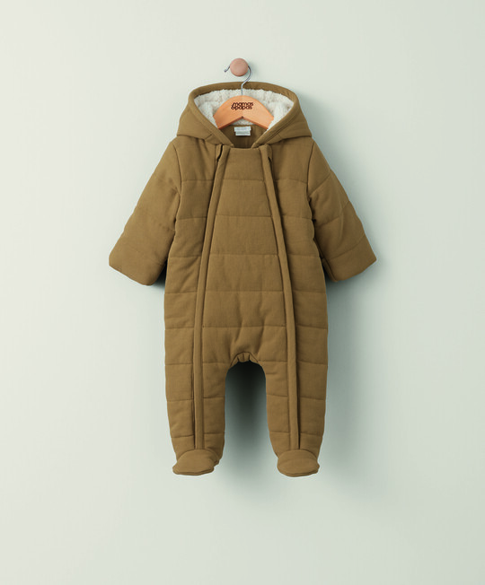 Woven Quilted Pramsuit image number 1
