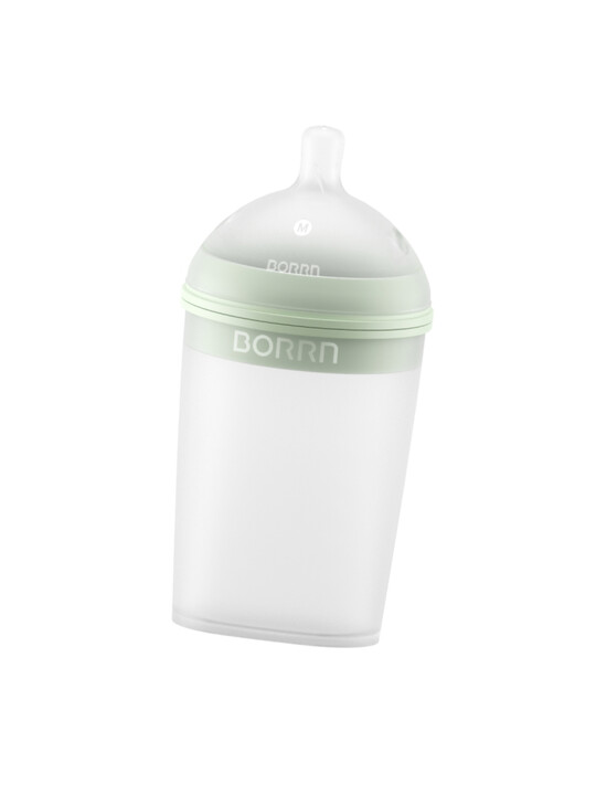 BORRN Silicone BPA Free, Non Toxic Feeding Bottle | 240ml image number 3