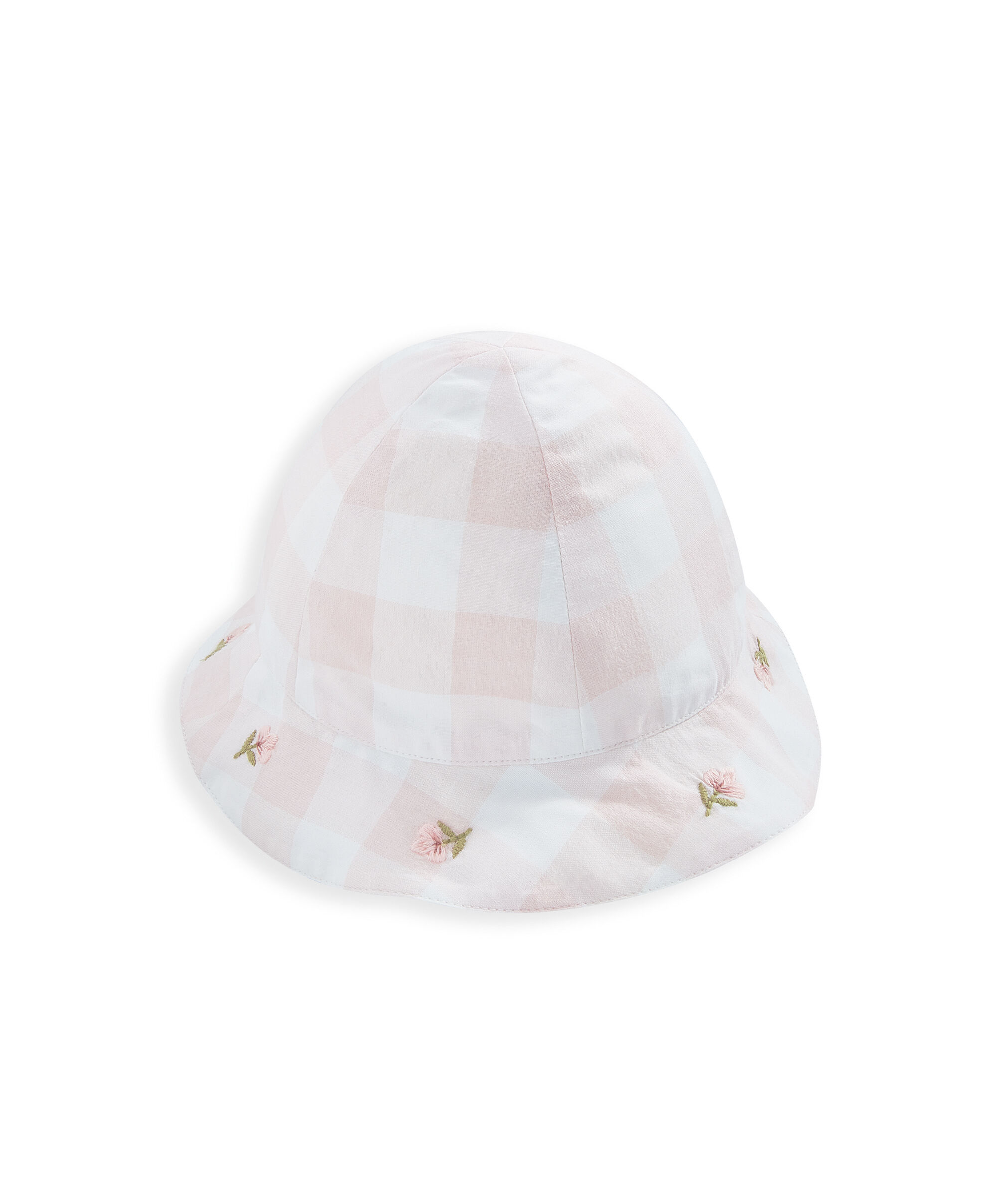 Gingham Sun Hat - Pink