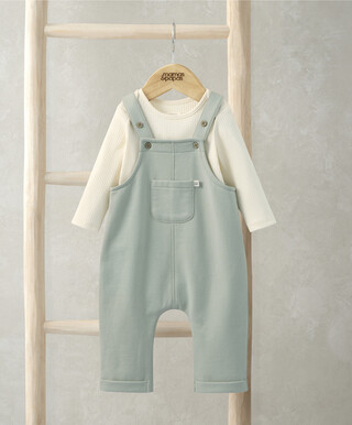 Sweat Dungaree & Bodysuit Set