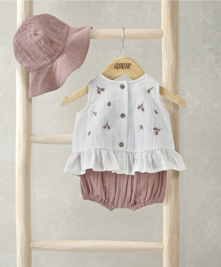 Peony Bloomers, Swing Top & Hat Outfit Set