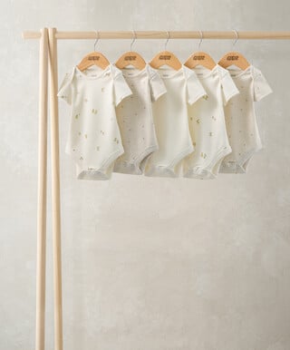 Pears Short Sleeve Bodysuits (Pack of 5)