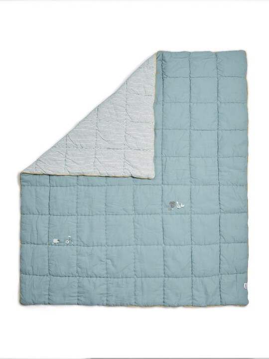 Welcome to the World Quilt - Cotbed/Cot - Blue image number 2