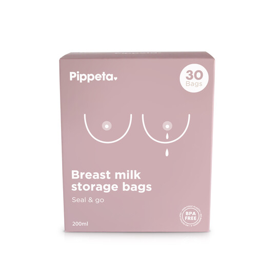 Pippeta Breast Milk Storage Bags 200ml - 30 Pieces image number 1