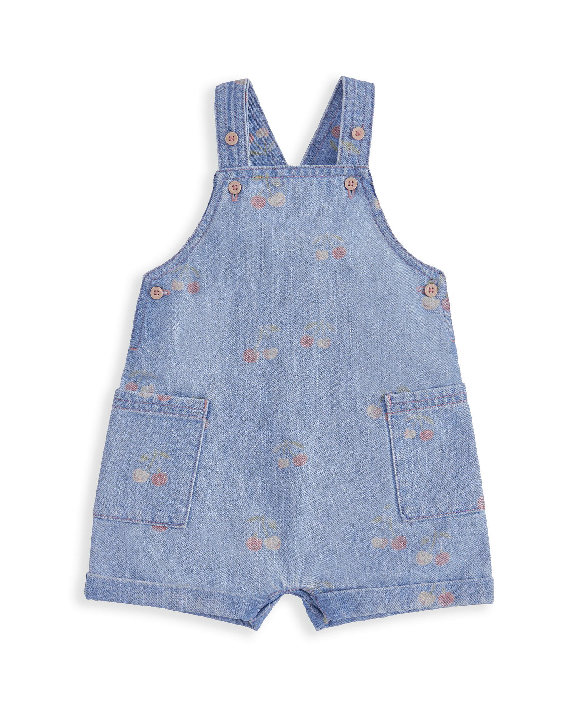 Cherry Denim Dungarees  image number 2