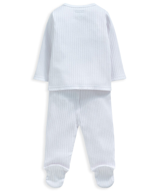 2 Piece Ribbed Wrap Set White image number 2