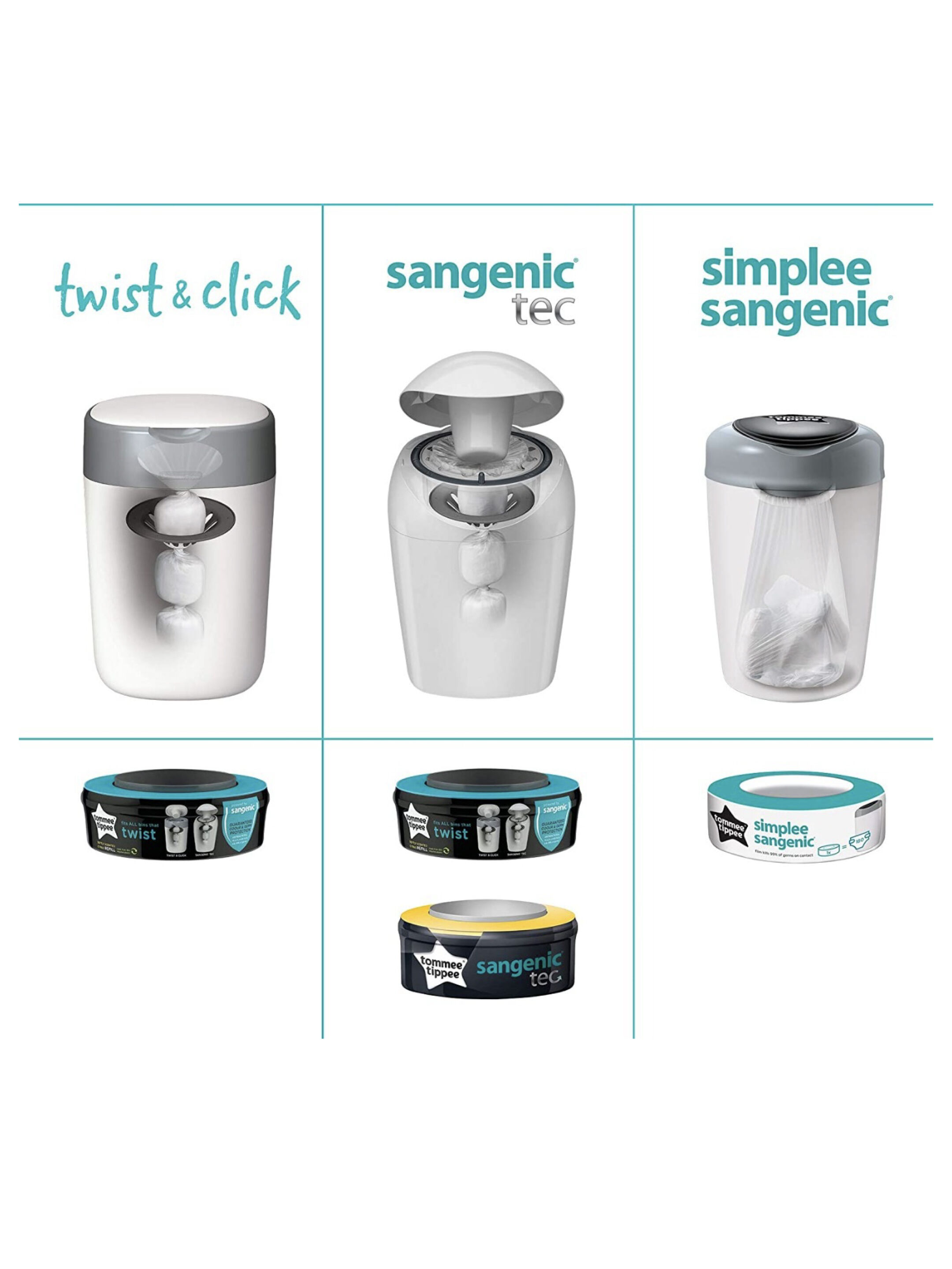Tommee Tippee Nappy Disposal Sangenic Tec Refills, pack of 3 image number 5