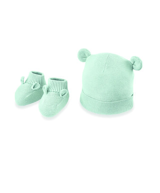 Knitted Hat And Bootie Set