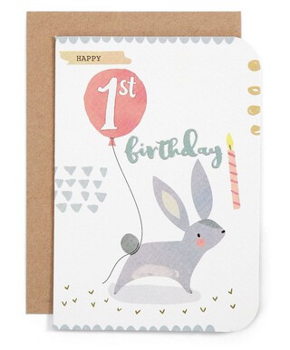 Card -1st Birthday Bunny