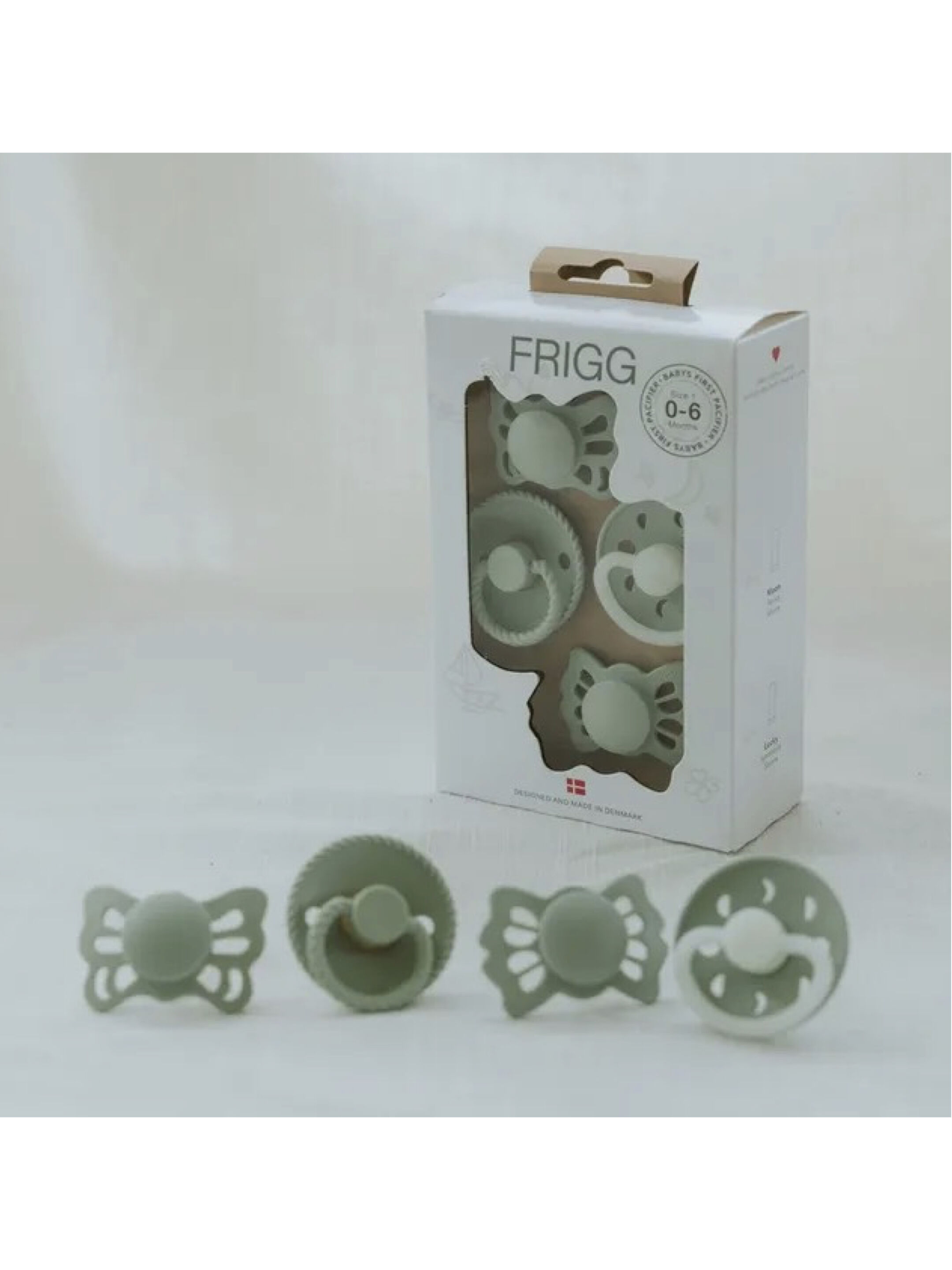 FRIGG Baby's First Pacifier 4-pack - Moonlight Sailing - Sage&nbsp; 0-6M - Size 1 image number 3