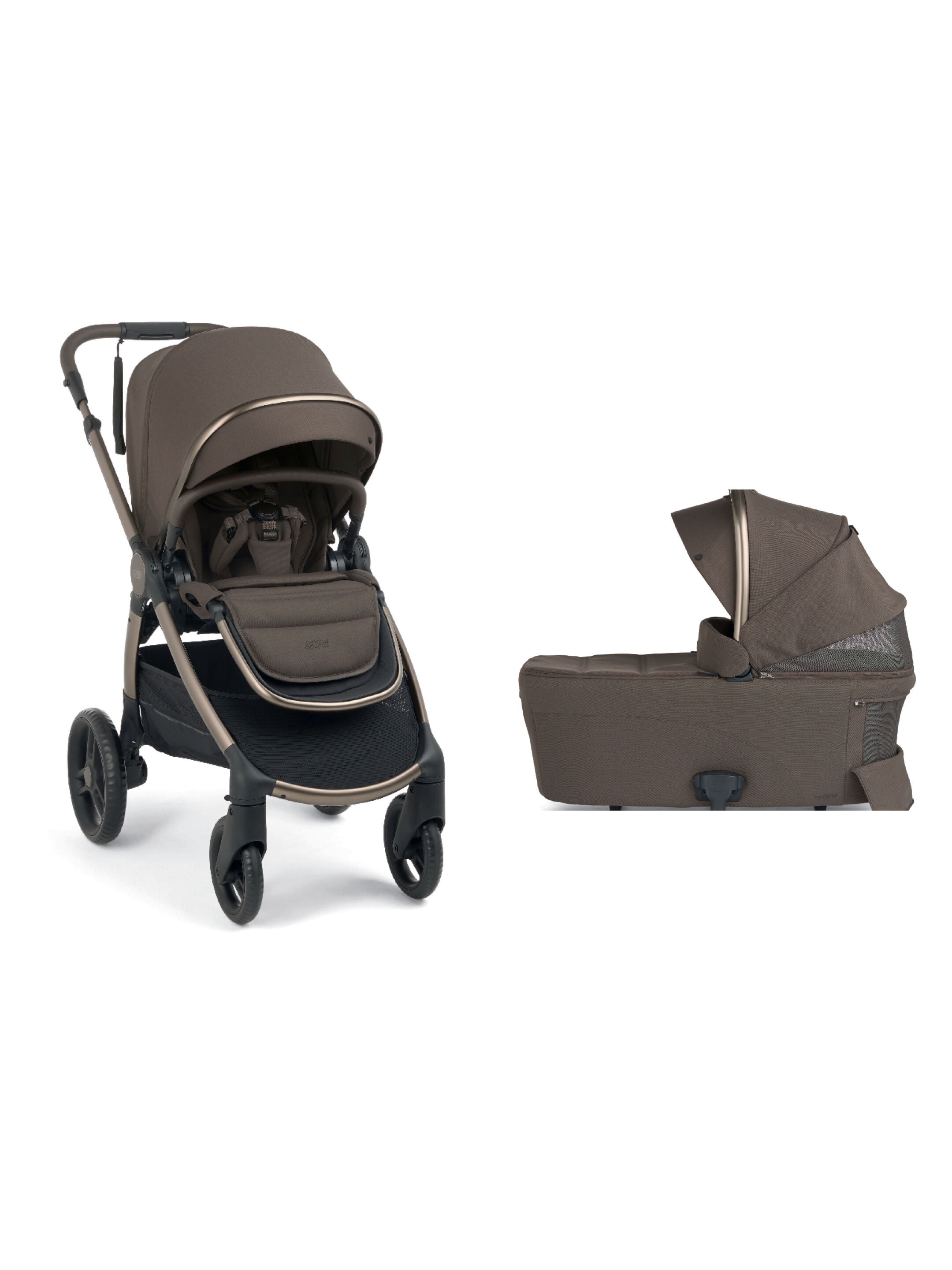 Ocarro 2 Pushchair Bundle with Carrycot - Crema