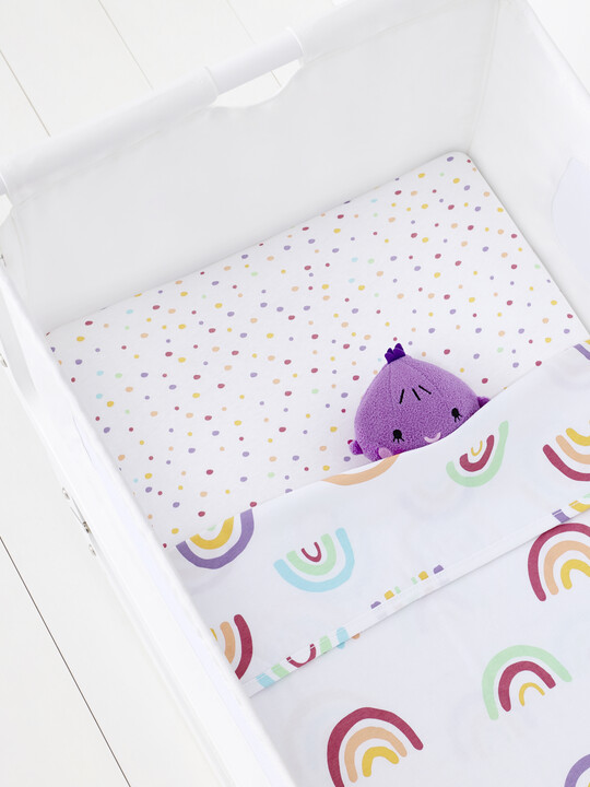 3pc Crib Bedding Set – Colour Rainbow image number 5