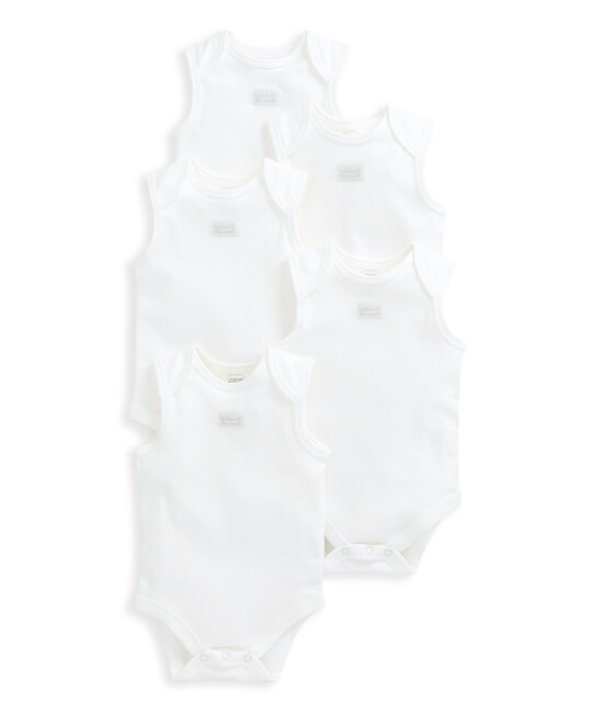 Sleeveless Unisex Bodysuit Buy Pack White Organic Sleeveless