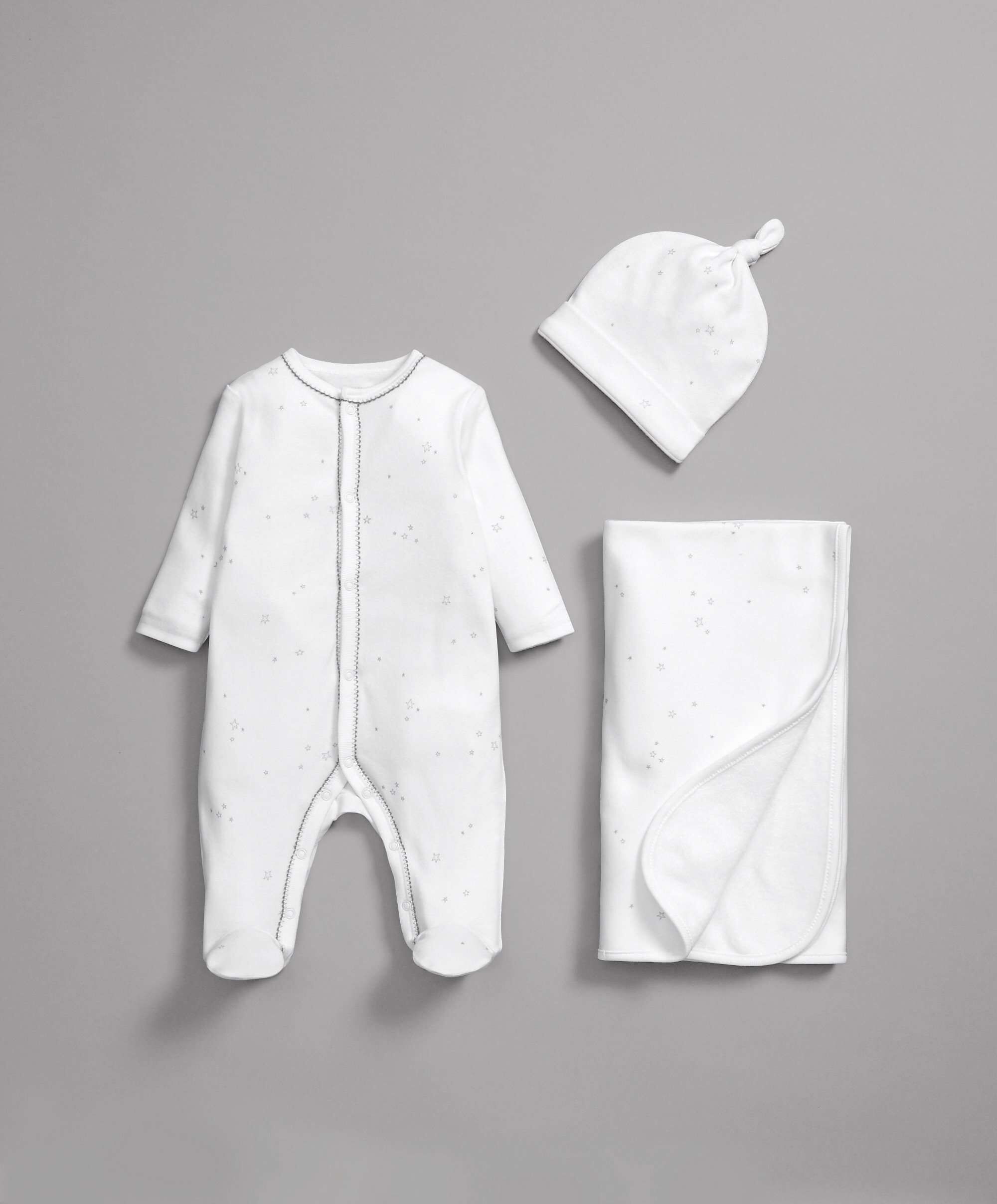 Printed All-In-One, Hat & Blanket Gift Box Sand- 0-3 image number 1