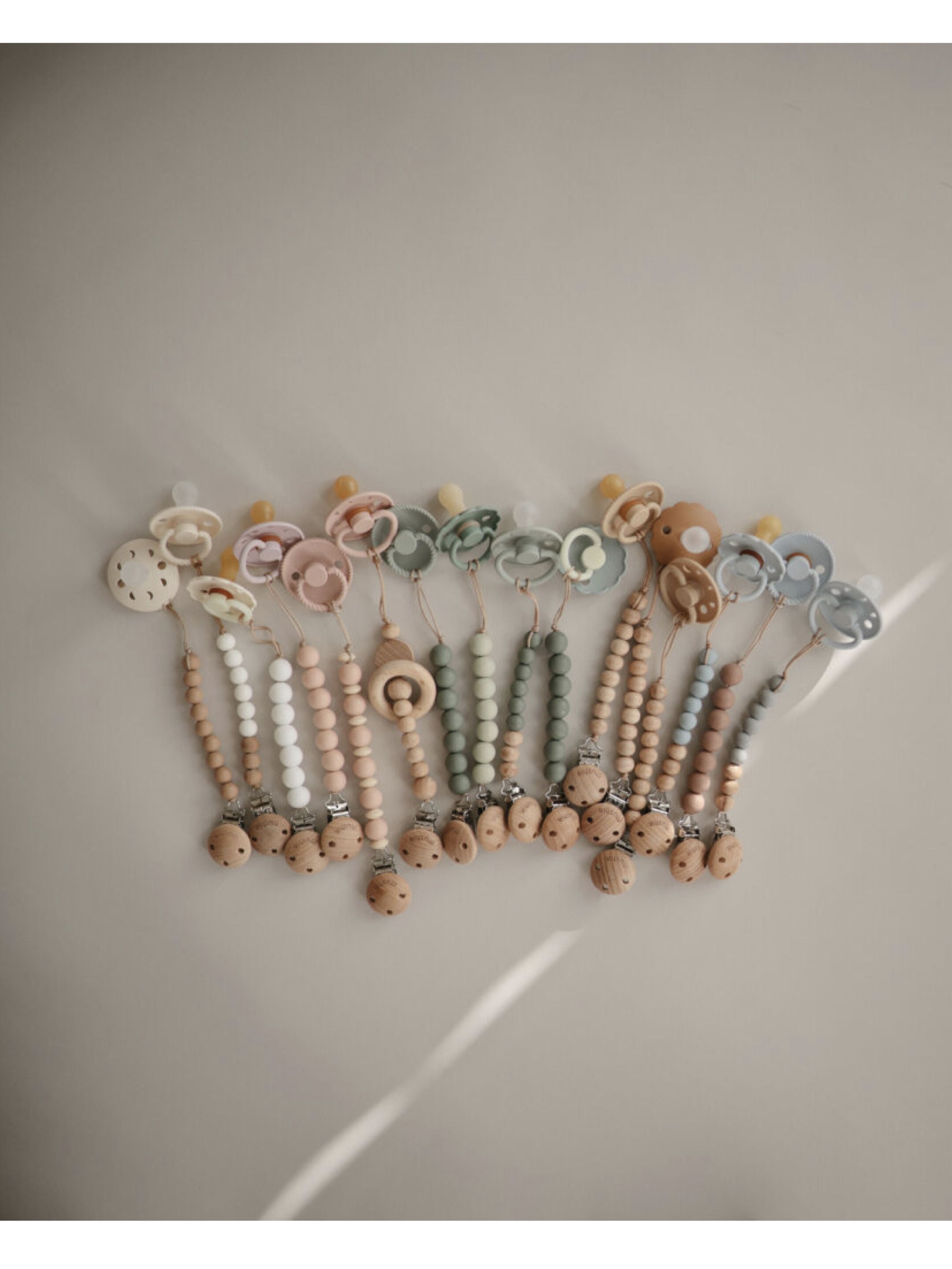 Mushie Pacifier Clips Halo Cadet Blue image number 6