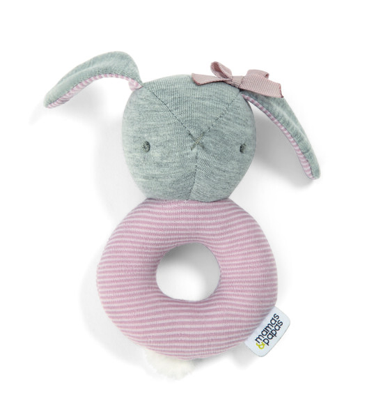 Welcome To The World Bunny Rattle - Pink image number 1