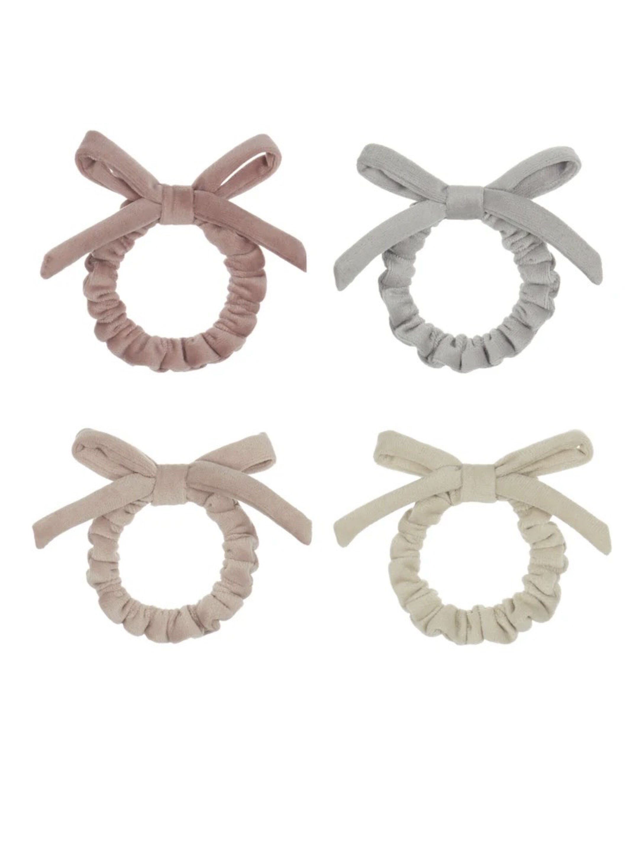 Fairy Velvet bow mini scrunchies image number 1