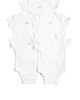 White Cotton Short Sleeve Bodysuits 5 Pack image number 1