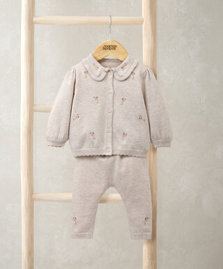 2Pc Emb Knit Set