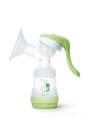 Mam Baby Breast Pump Manual Silicone Breastfeeding - 0 M+ | Green - Pack of 1