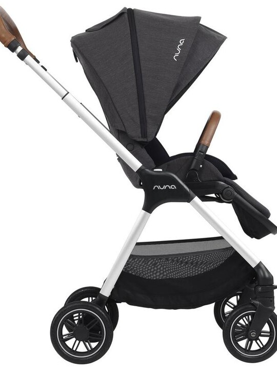 Nuna TRIV Baby Stroller with Rain Cover and Adapter Caviar image number 2