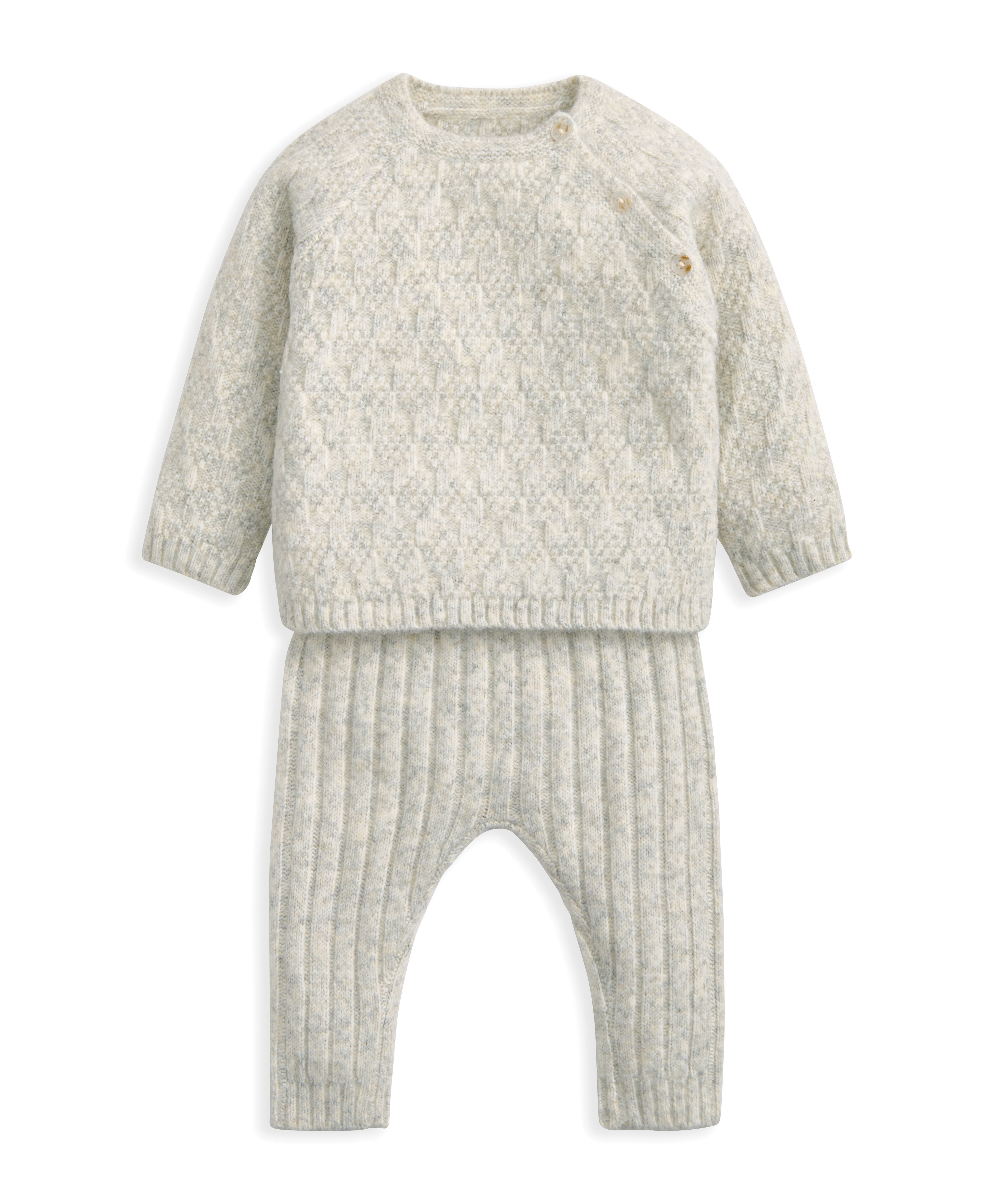 2Pc Grey Knitted Set image number 2