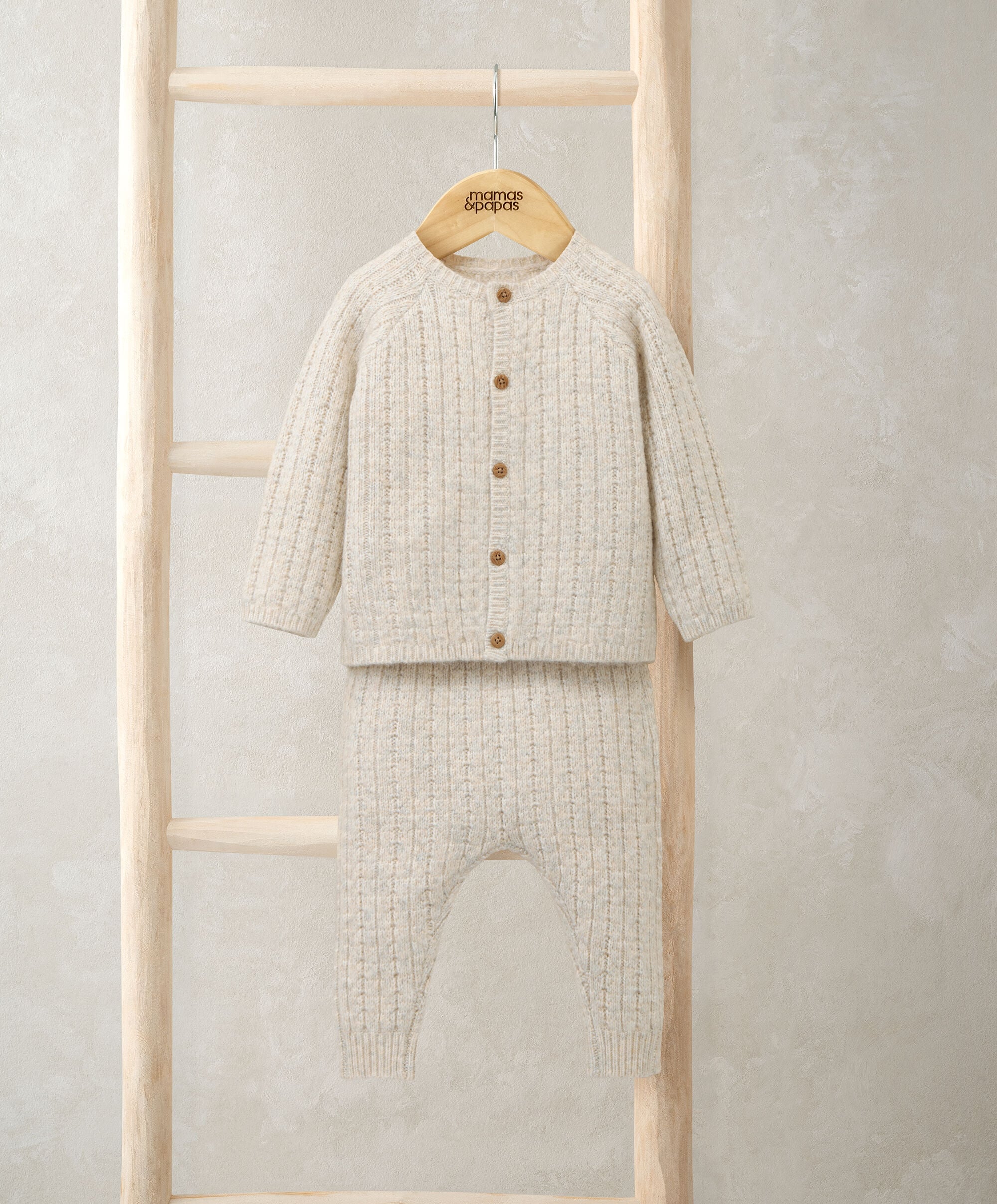 2Pc Cable Knit Set