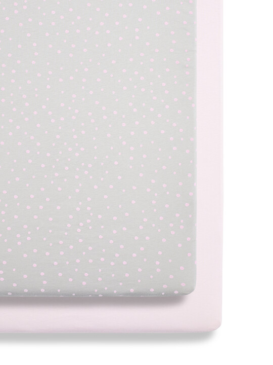 2 Pack Crib Fitted Sheets - Rose Spots image number 1