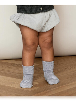 Non-slip Socks Bamboo - Grey Melange