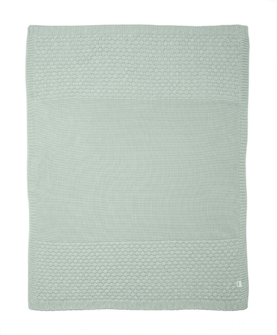 Knitted Blanket - Blue/Green image number 2