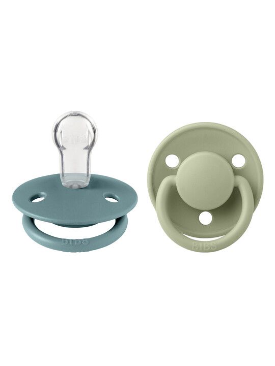 Bibs De Lux Pacifier 2 Pack Silicone Onesize - Island Sea / Sage image number 1