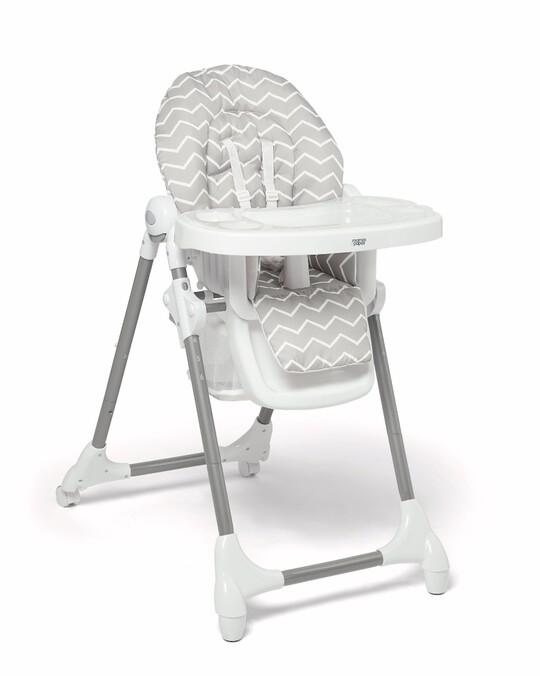 Snax Adjustable Highchair with Removable Tray Insert - Grey Chevron image number 1
