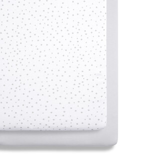 SnuzPod - 2 Pack Crib Fitted Sheets - Grey Spots (N)